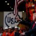 President Donald Trump speaks on trade at Granite City Works Steel Coil Warehouse, Thursday, July 26, 2018, Granite City, Ill. (AP Photo/Evan Vucci)