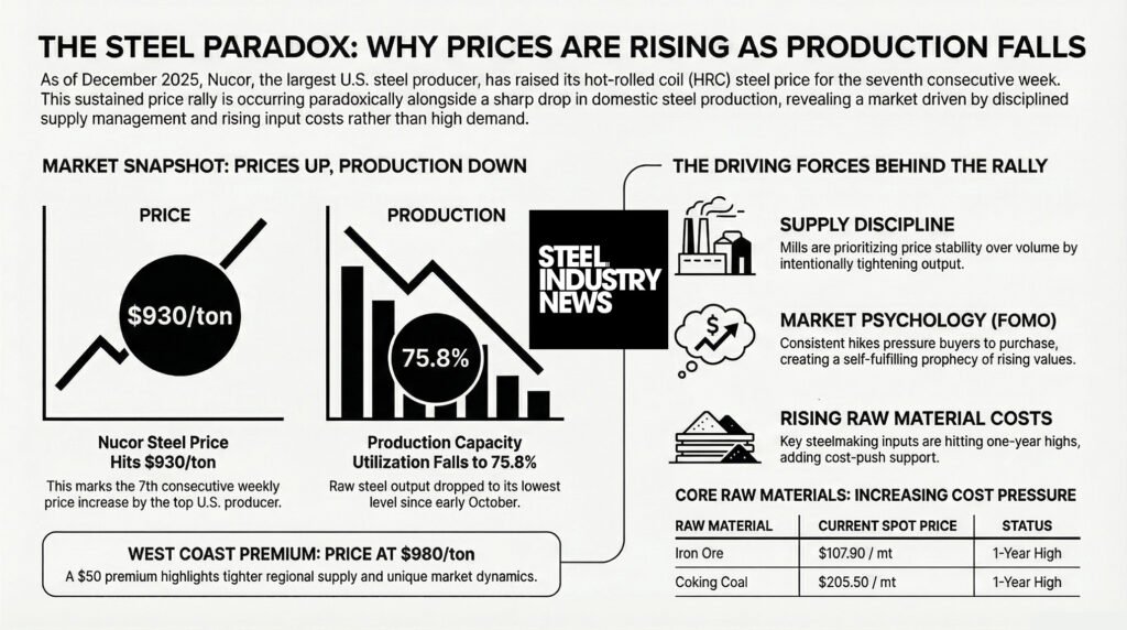 The U.S. steel market is witnessing a decisive shift in momentum as it enters the final weeks of 2025.
